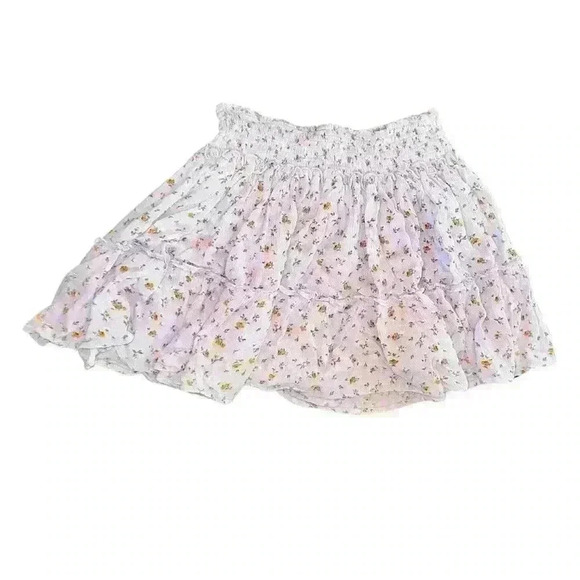 Dresses & Skirts - Active USA Floral Ruffle Skirt – Light blue, Size M